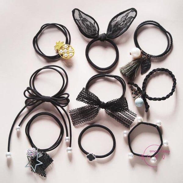 日韓國髮飾品髮圈扎頭髮手工皮筋髮繩頭飾頭繩韓國小清新簡約個性