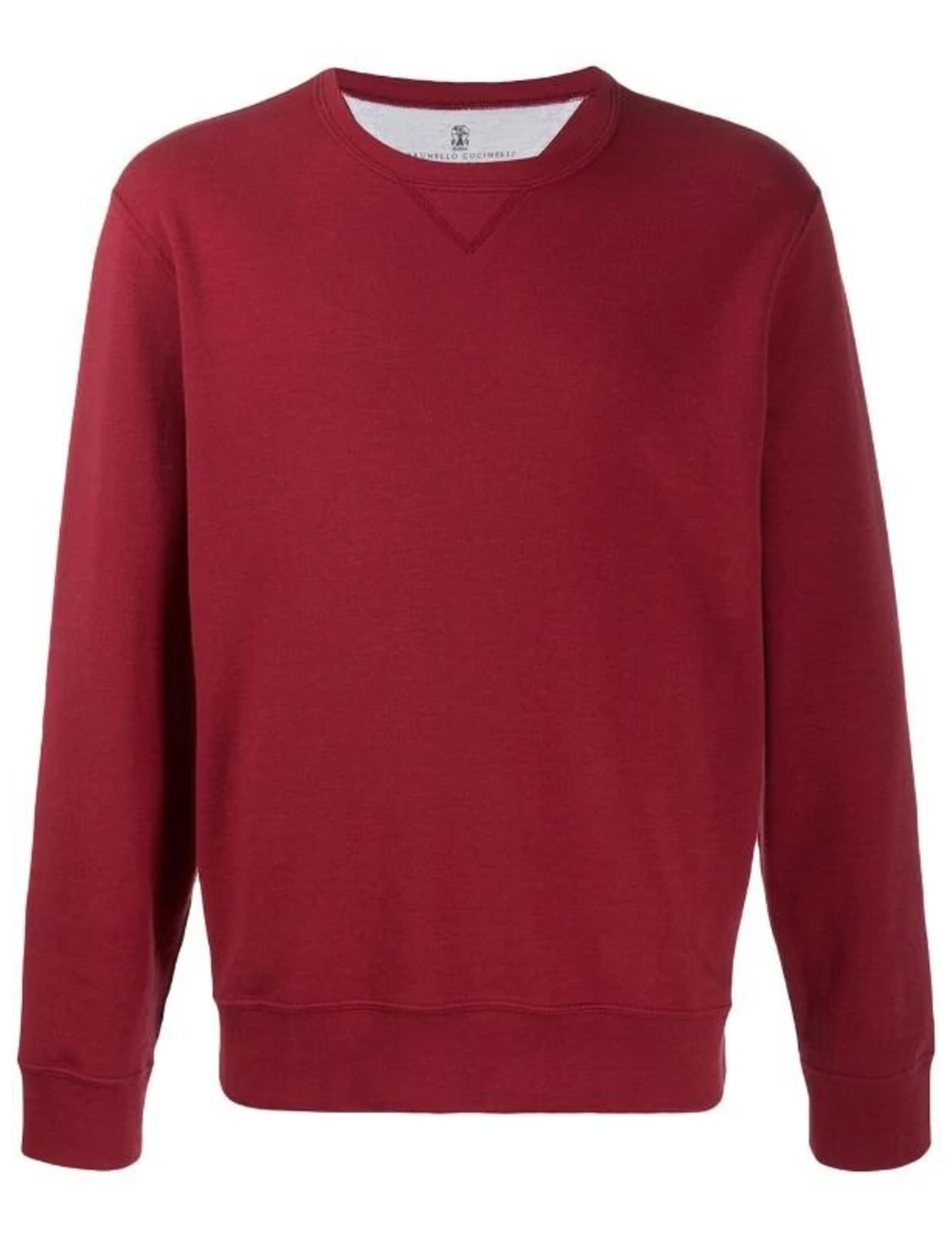 棉質運動衫，三角形圓領，袖口和鉚釘下擺下擺