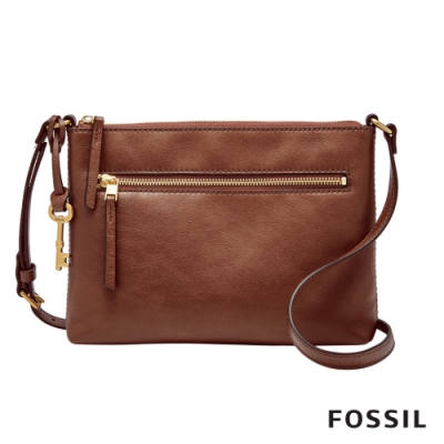 FOSSIL 官方旗艦店 柔軟皮革打造輕便造型 前口袋方便拿取票券 拉鍊口袋安心存放重要卡片 型號：ZB7668200