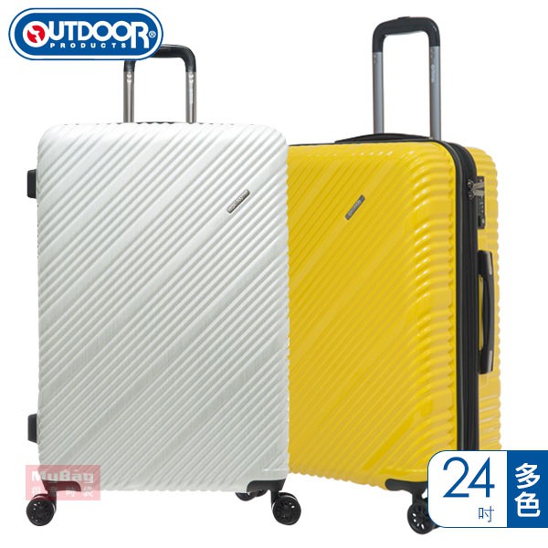 時尚外觀 擴充拉鍊容量再升級 360度雙排輪耐用度提升 品牌：OUTDOOR材質：聚碳酸酯(PC)+樹脂塑料(ABS)尺寸：高 61 * 寬 43 * 厚 27+4 cm重量：4.3 KG容量：約68