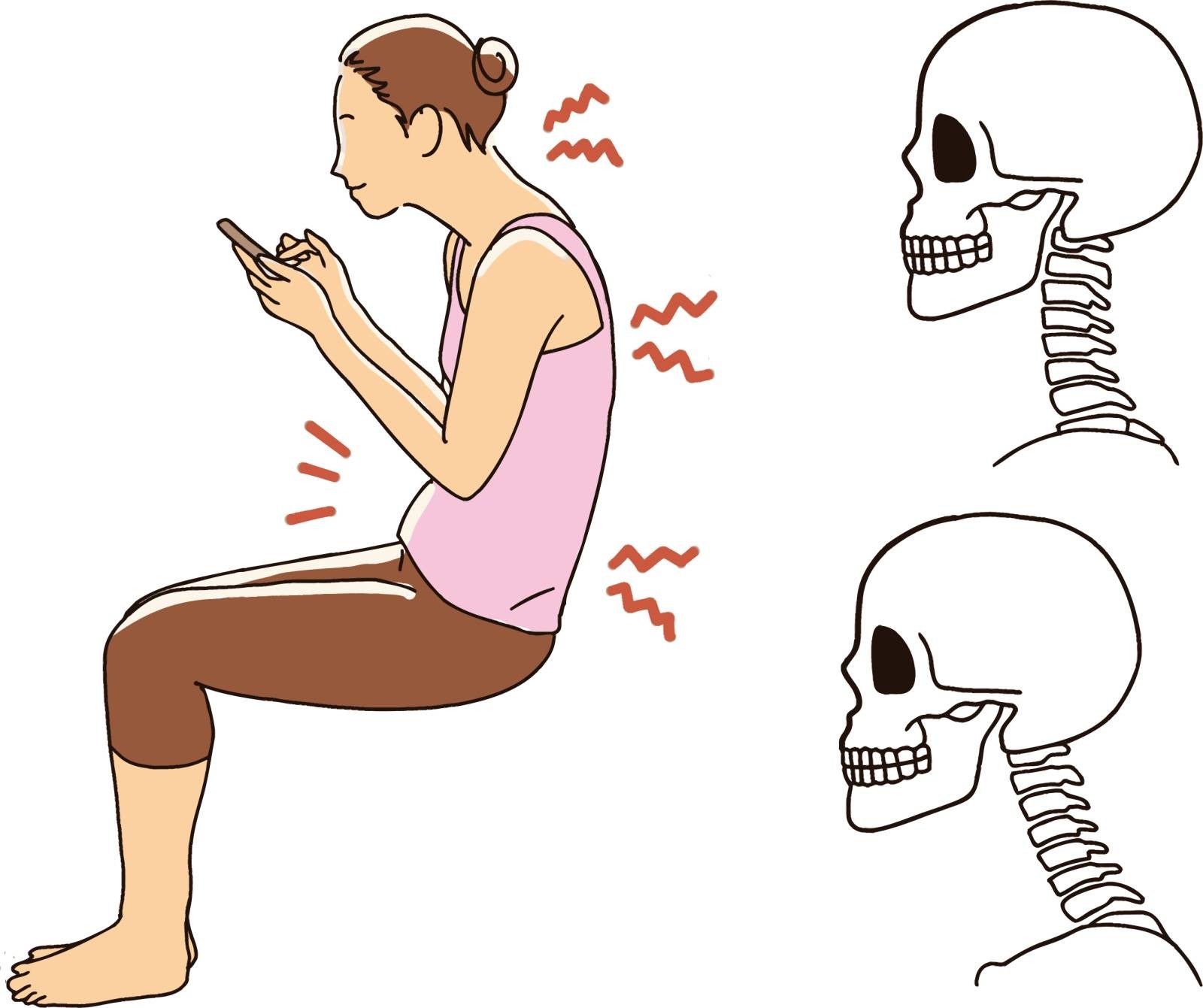 巻き肩 スマホ首になってない 癒着した筋膜をリリースしよう ヨガジャーナルオンライン