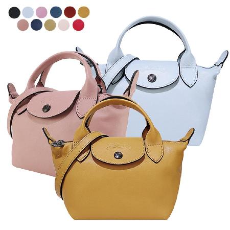 LONGCHAMP LE MINI PLIAGE CUIR系列小羊皮短把兩用水餃包(迷你/多色選)