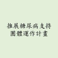 推展糖尿病支持團體運作計畫