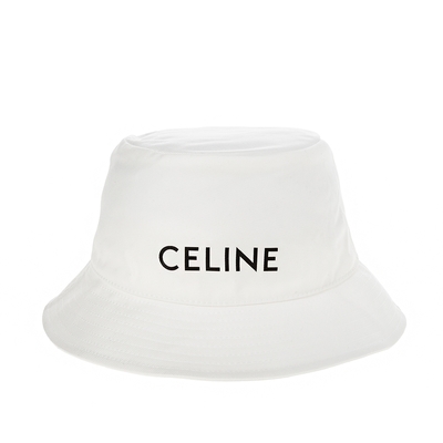 CELINE 新款CELINE棉質GABARDINE混紡漁夫帽 (白色)