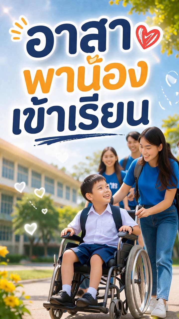 อาสาพาน้องเข้าเรียน