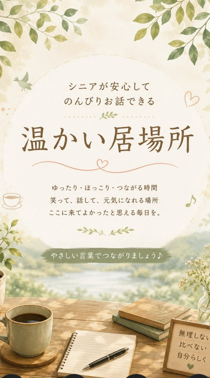 🍀シニア世代🍀50代60代　　　　　温かい居場所のんびり雑談