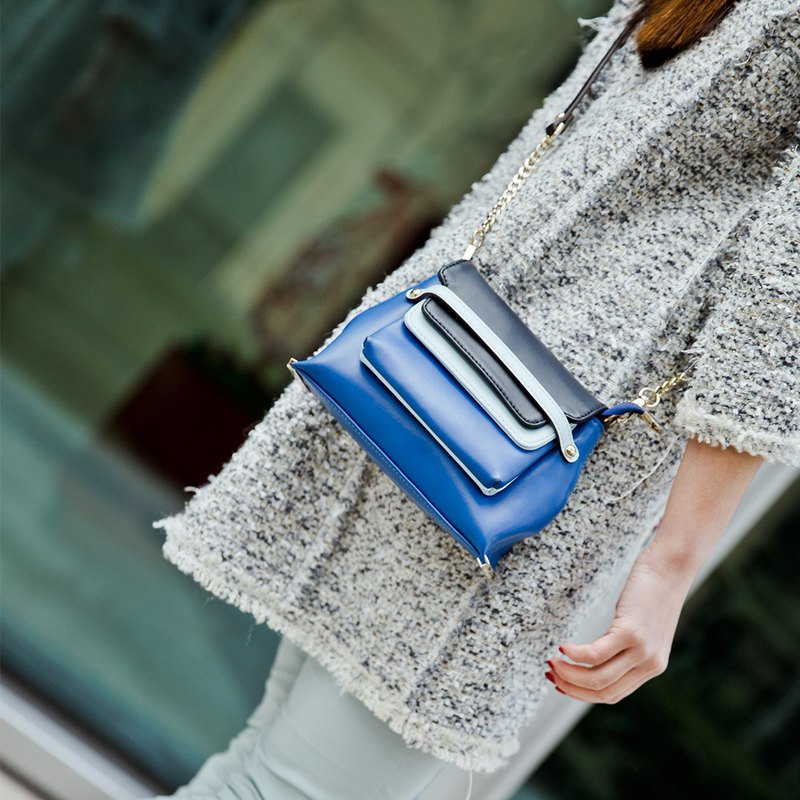 Beilz獨立設計師現代童話系列撞色疊袋迷你小精靈包