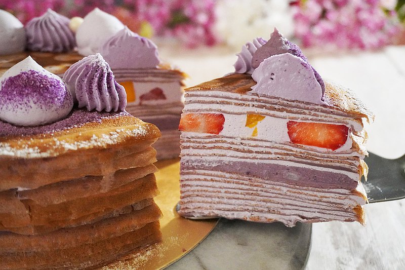 菓本多田 紫芋水果千層蛋糕/ 7.5吋 / 生日蛋糕 / 母親節蛋糕