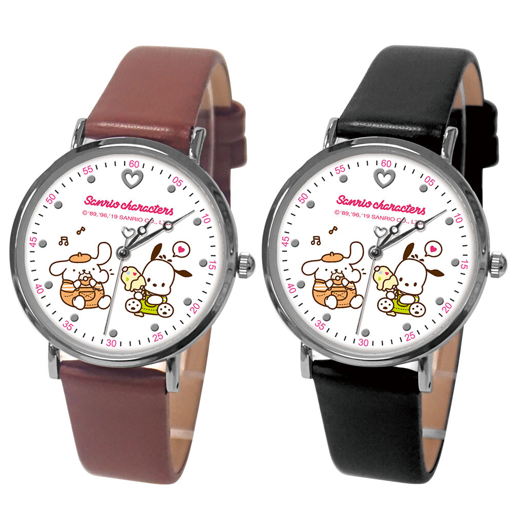 簡約時尚 把三麗鷗家族全部帶入錶面一起同歡吧 機芯日本原裝機芯 動力電池 錶面電腦精細彩色印刷 錶殼abs 錶殼尺寸殼寬約3.5cm鏡面寬約3.1cm 錶帶皮帶 錶帶尺寸長度約23.5cm最小內圍尺寸