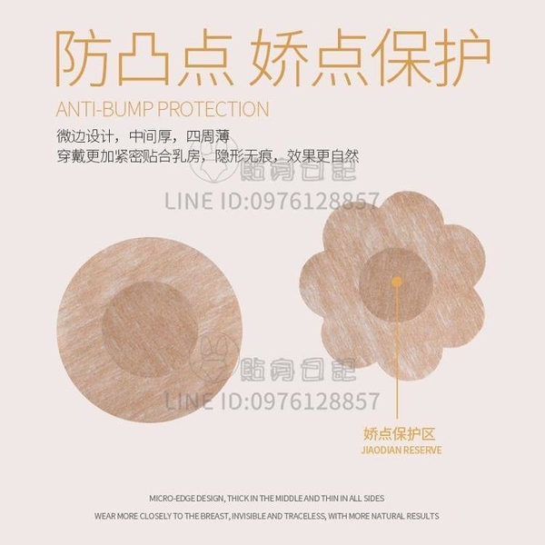 胸貼一次性無紡布薄款胸貼乳貼防凸點乳頭貼超薄款大小胸平胸專用【貼身日記】