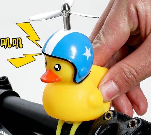 小黃鴨頭盔破風鴨渦輪增鴨電動摩托車安全帽喇叭自行車小鴨子