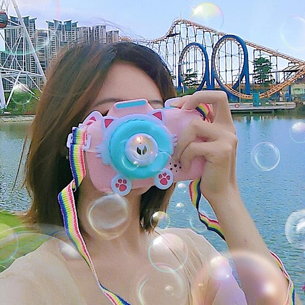 網紅泡泡相機玩具兒童電動吹泡泡機抖音同款少女心照相機補充液