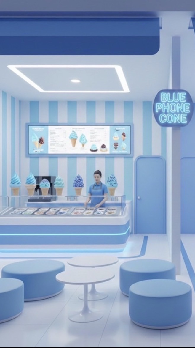 Blue phone cone