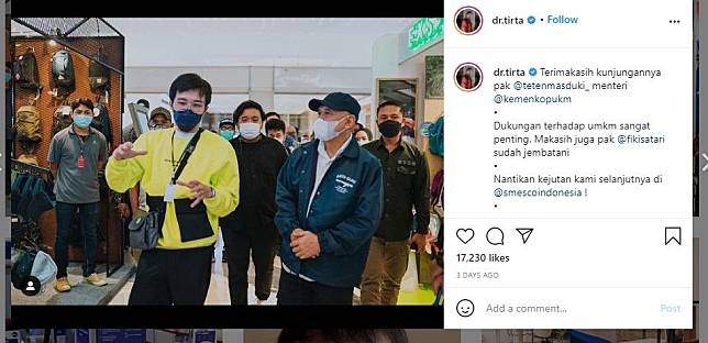 Viral Dr Tirta Kedapatan Tidak Pakai masker