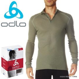 Odlo 保暖/排汗內衣/發熱衣/出國/旅遊/背包客/滑雪/瑞士/warm/銀纖維 高領保暖內衣 152002-43700 軍綠 男