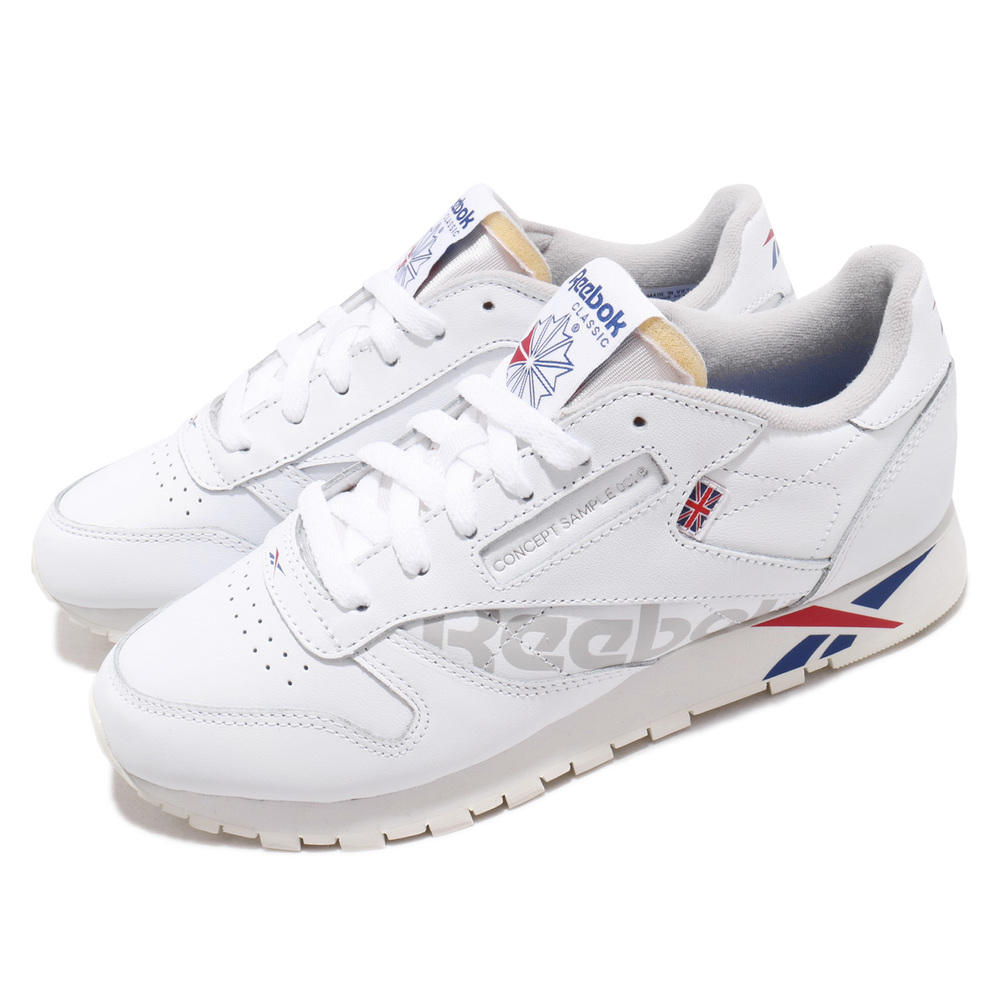 休閒慢跑鞋品牌:REEBOK型號:DV4629品名:CL Leather MU配色:白色,藍色