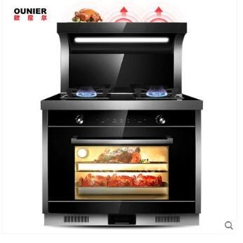 歐尼爾LX8集成灶側吸式一體灶環保灶油煙機燃氣灶帶電蒸箱集成灶【全館免運】