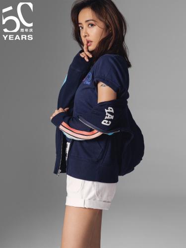 蔡依林同款休閒高腰白色水洗牛仔短褲