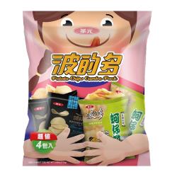 ◎★5種口味隨機出貨|◎★100%新鮮馬鈴薯切片|◎★拜拜必備組合品牌:華元品牌國家:台灣類型:餅乾種類:洋芋片/薯條葷/素:葷保存方法:常溫成分:波的多洋芋片（皇家奶油口味）馬鈴薯、棕櫚油（未經氫化