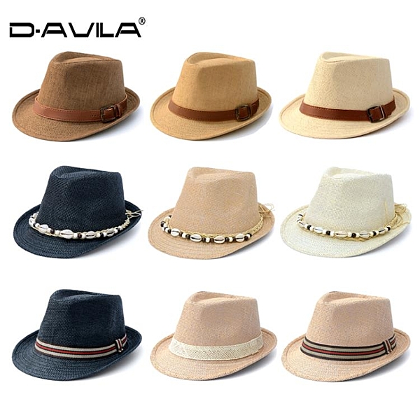 草編帽子男韓版潮時尚遮陽小禮帽女英倫復古爵士帽紳士帽防嗮草帽