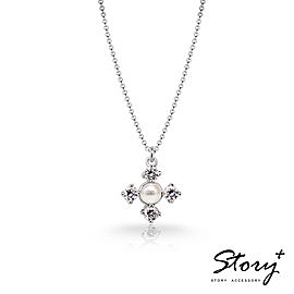 ◆材質 : 925純銀,外精鍍18K金,4mm天然珍珠