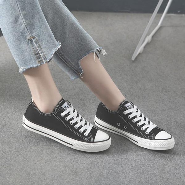 帆布鞋 环球帆布鞋女百搭小白球鞋学生板鞋2019潮鞋新款女鞋韩版夏季布鞋 玫瑰