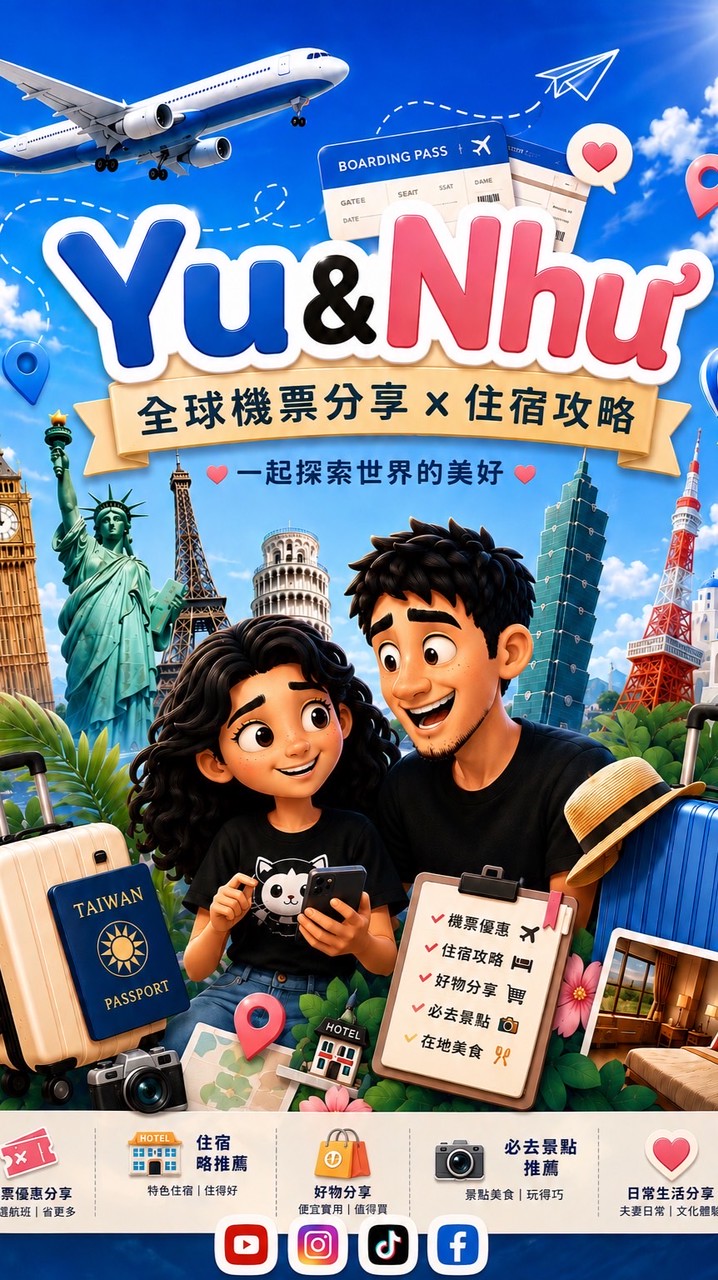 Yu&Như 在台日常 ✈️ 🏨 🎬 📍