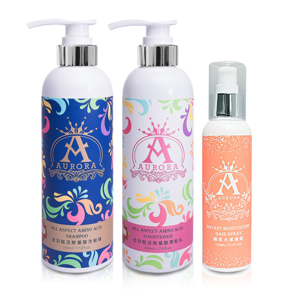 Aurora歐若拉-頭皮復甦 洗潤噴3入組