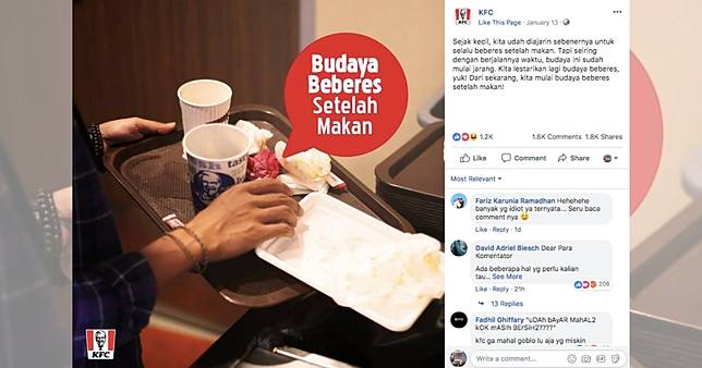 KFC Indonesia s campaign encouraging patrons to clean up their own