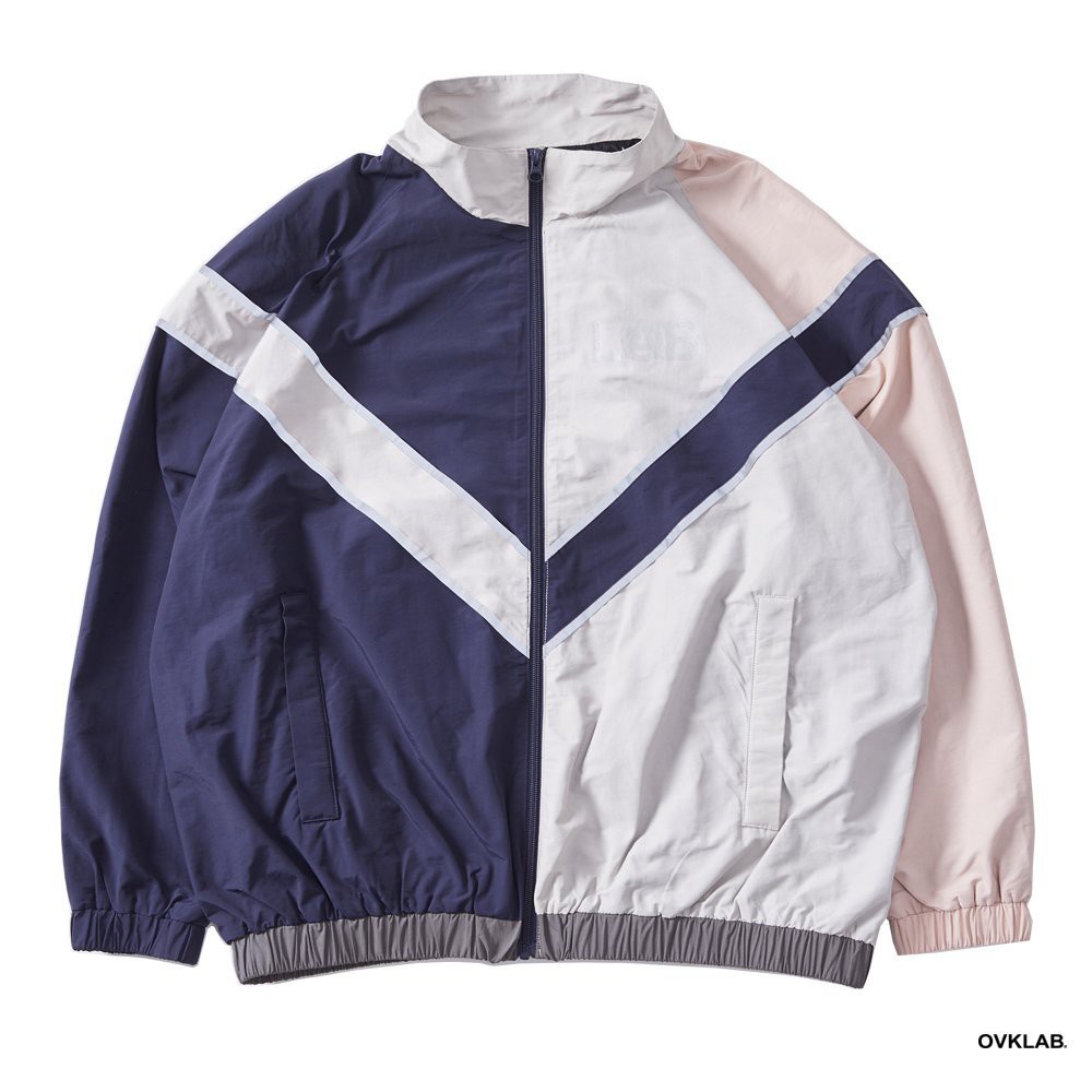 【OVKLAB】運動外套 美軍古著 輕量防風 透氣撞色 反光邊條 LOGO印花 18AW IPFU Jacket 拼色