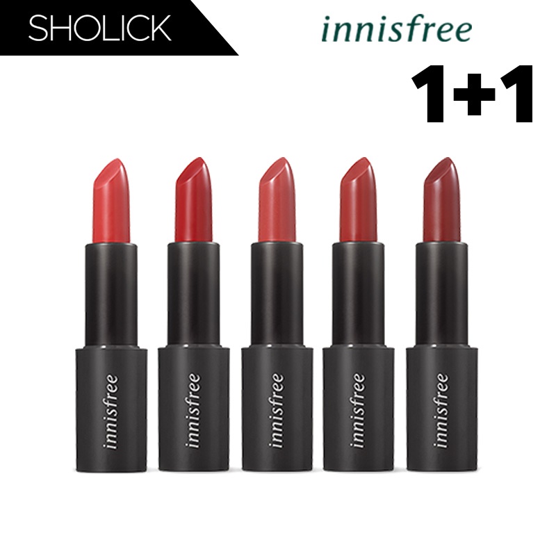 [Innisfree]★1+1★Real Fit Lipstick台灣大缺貨!! 韓國正品現貨直郵!! innisfree 超服貼粉漾唇膏/ 買一送一/ 韓妞SNS瘋狂洗版/ 黑管唇膏