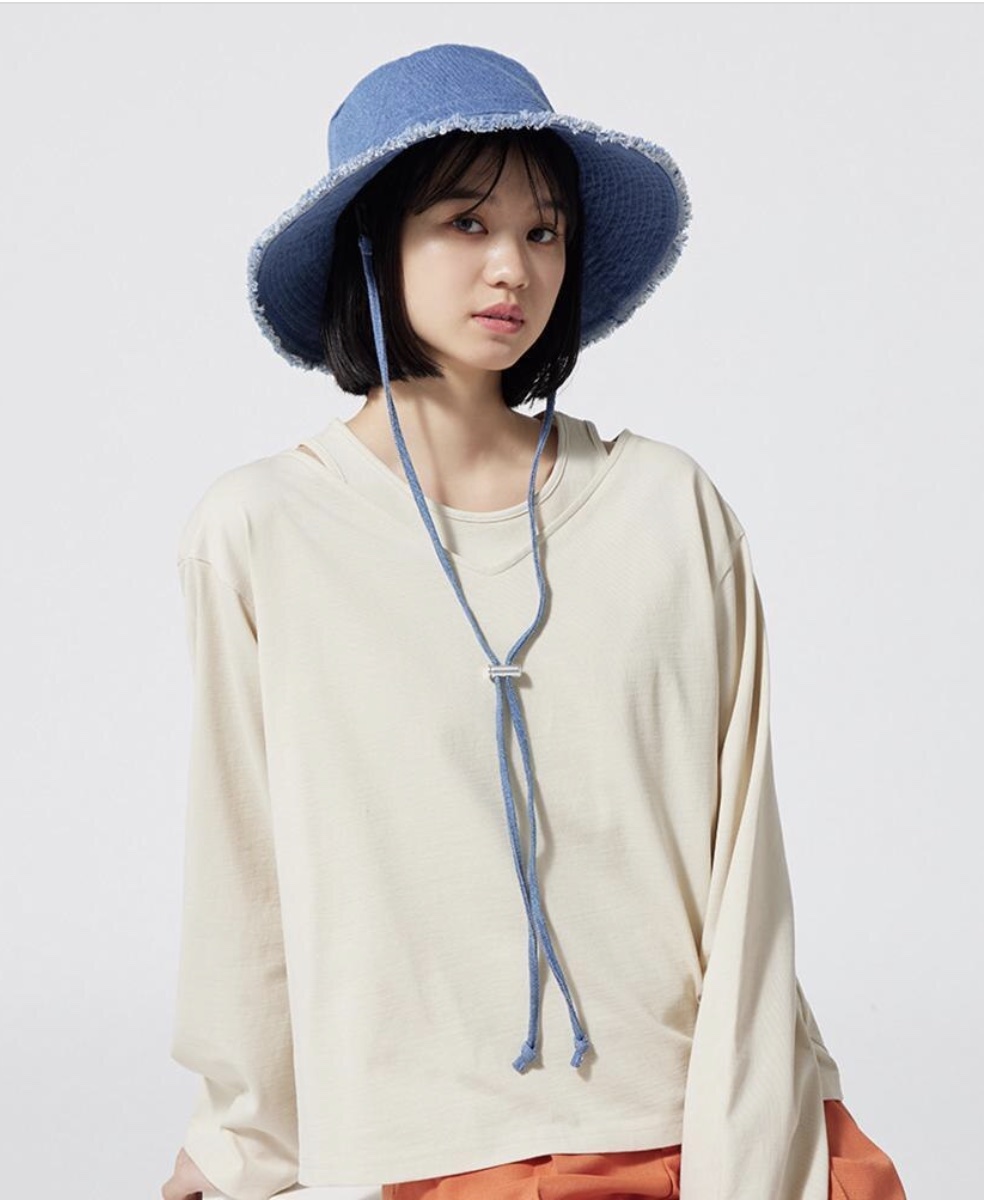 GU 女裝 網路獨家-抗UV毛邊遮陽帽