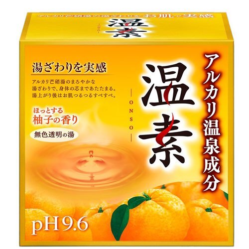 日本 地球製藥 溫素 PH9.6 盒裝溫泉粉 30gx15包~柚子香✿