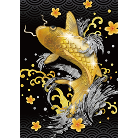 【超金運招来】黄金の昇り鯉