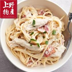 ◎香濃白醬尬鮮甜培根|◎100%天然杜蘭小麥製義大利麵|◎香濃可口滋味好品牌:上野物產種類:調理包風味:美式口味:不辣主要食材:麵食保存方式:冷凍-18℃以下份數/規格:【上野物產】沙勒美白醬培根義大