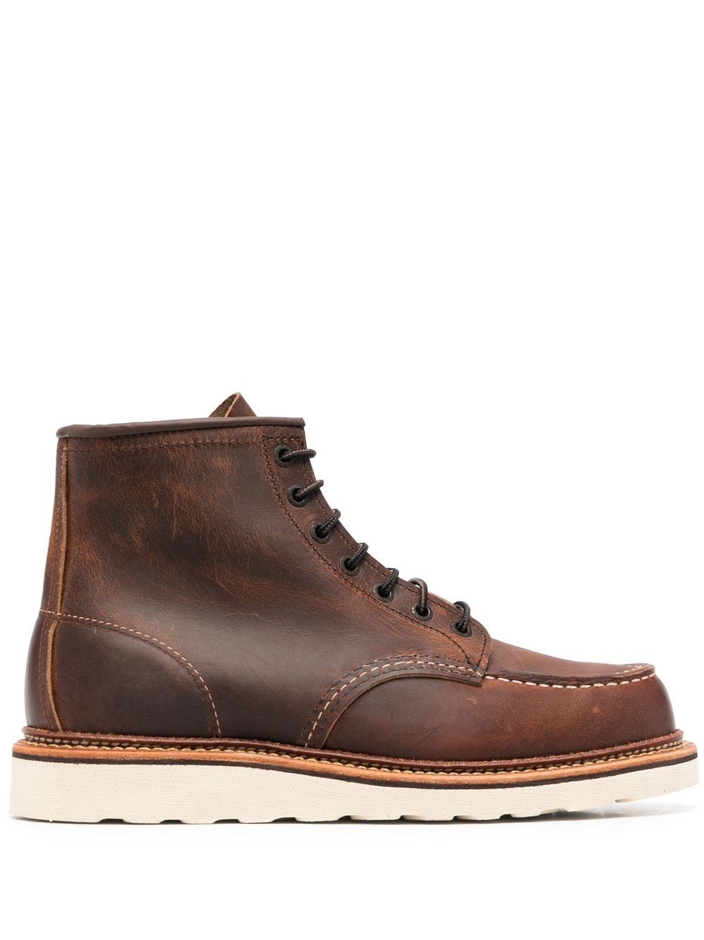 Red Wing Shoes - 1907 Heritage Work Moc Toe boot - men - Calf LeatherRubber/Calf Leather - 10.5 - Brown