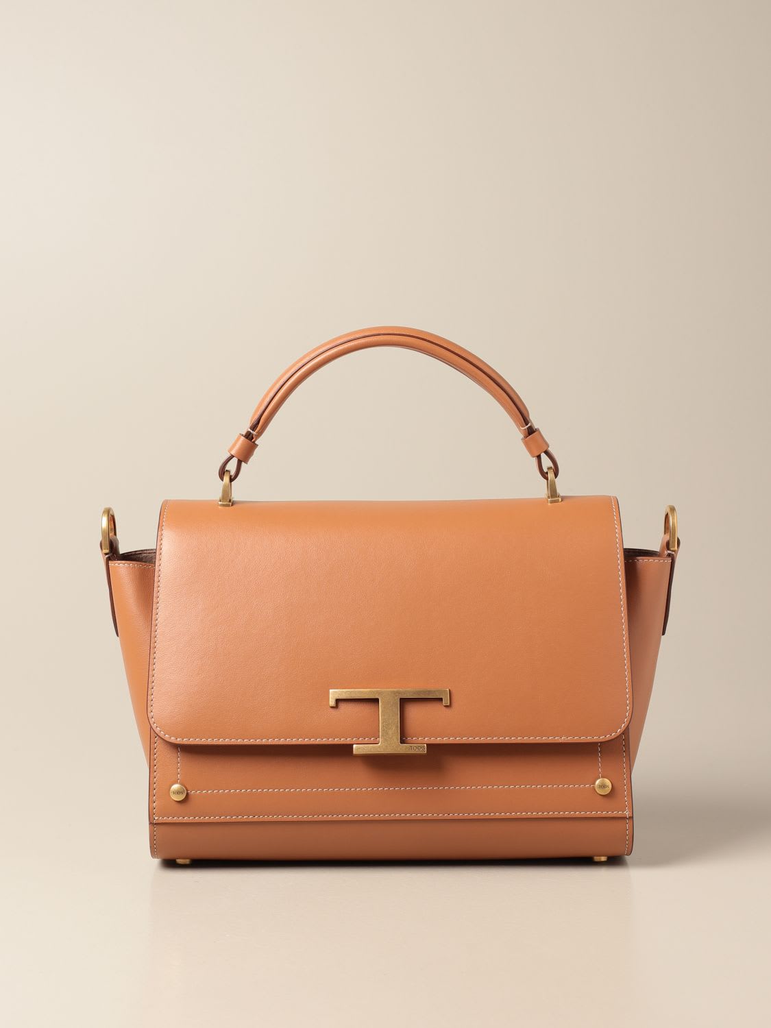 Tods Handbag Tods Timeless Bag In Leather With Logo