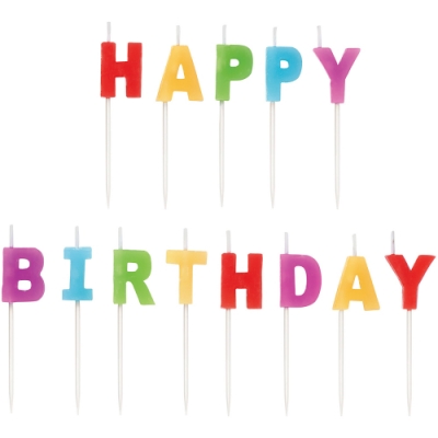 《Wilton》生日快樂蠟燭(繽紛色彩)