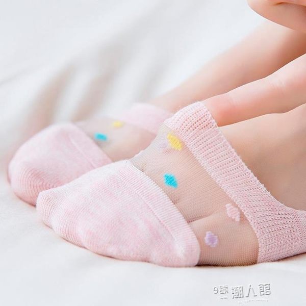 襪子女薄款全隱形襪短襪淺口船襪夏季夏天玻璃絲襪女可愛日系防滑 9號潮人館