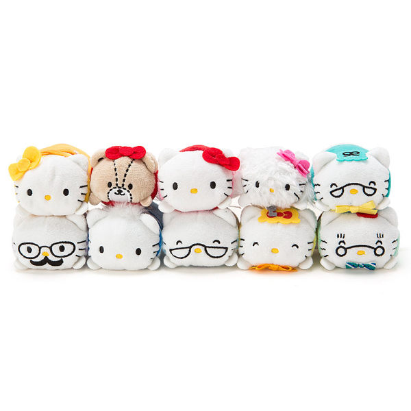 【震撼精品百貨】Hello Kitty 凱蒂貓~(HELLO KITTY ACTION for the LOVE)10入絨毛組-綜合家族圖案