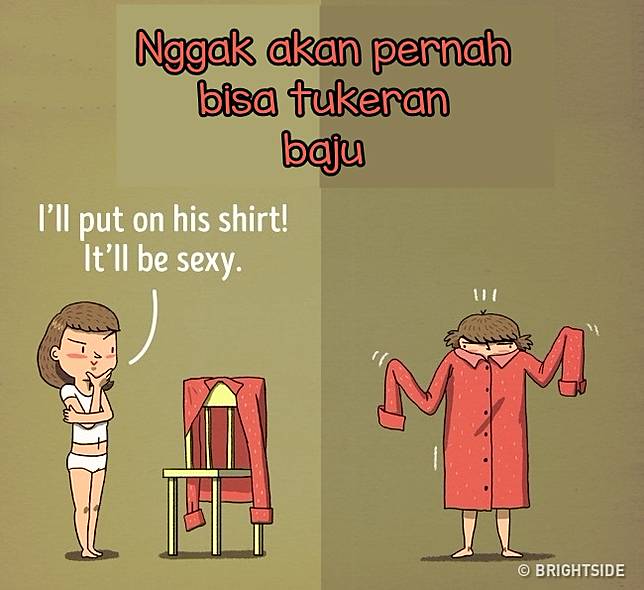 10 Ilustrasi Tunjukkan Rempongnya Punya Pasangan Tinggi, Kamu Juga?