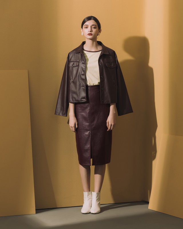 MEIERQ+霧面軟料皮革外套