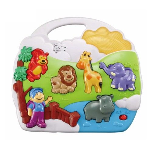 ● 體驗探索，刺激感官● 多首歡樂音樂，幫助安撫情緒● 引導寶寶認識動物，有助發展認知能力;DJ Toys 小小野生動物園 DJ Toys 小小野生動物園適合18個月以上的寶寶建立歡樂正面的情緒，多首