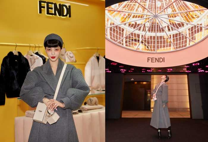  韓藝瑟揹上了FENDI Packaging系列 硬殼包／43,500元（圖／品牌提供）