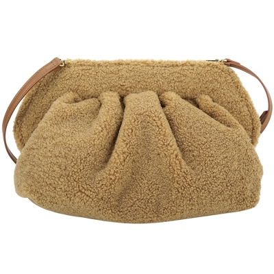 THEMOIRe BIOS 泰迪絨毛手拿/斜背雲朵包(棕色)@#@ THEMOIRe BIOS 泰迪絨毛手拿/斜背雲朵包(棕色)