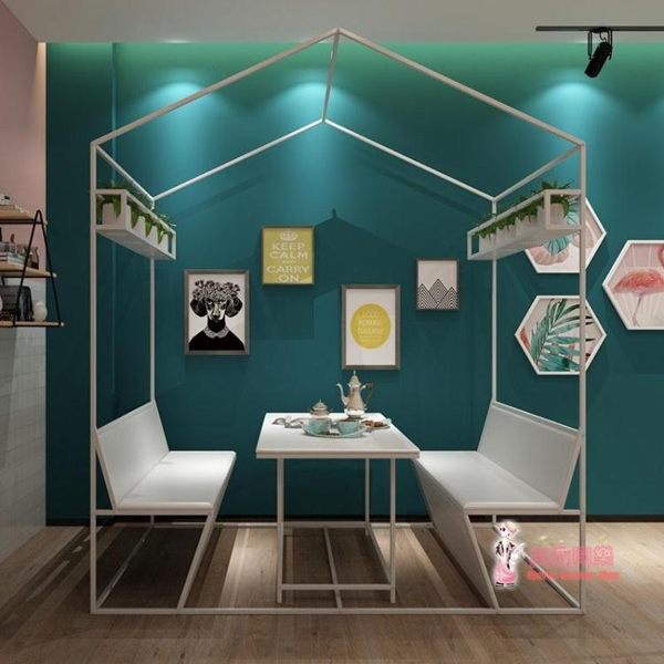 卡座沙發餐桌西餐廳咖啡廳飯店甜品店餐飲ins網紅奶茶店桌椅組合