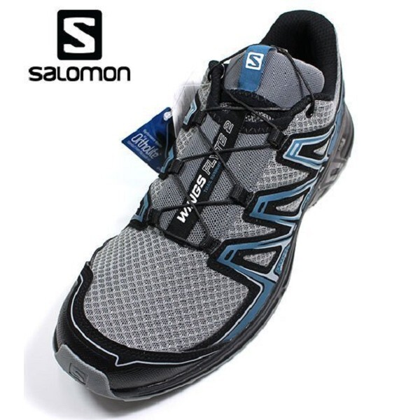 SALOMON (男) WINGS FLYTE 2 野跑鞋 透氣 穩定 緩衝 -L39471400 陰影灰藍 建議售價:NT$3,980 ＜鞋面特色＞ 3D彈性透氣網布 鞋頭人造皮保護片 防泥擋片 S