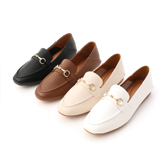 秋冬穿搭 美拉德風 D+AF  超軟Q馬銜釦樂福鞋