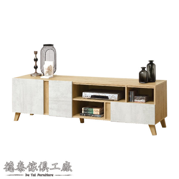 D&T 德泰傢俱 JOYE清水模風格6尺電視櫃 A011-J12