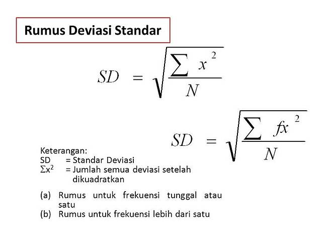 Standar Deviasi Adalah Rumus Statistika Ketahui Cara Menghitung Dan Kegunaannya Merdeka Line Today